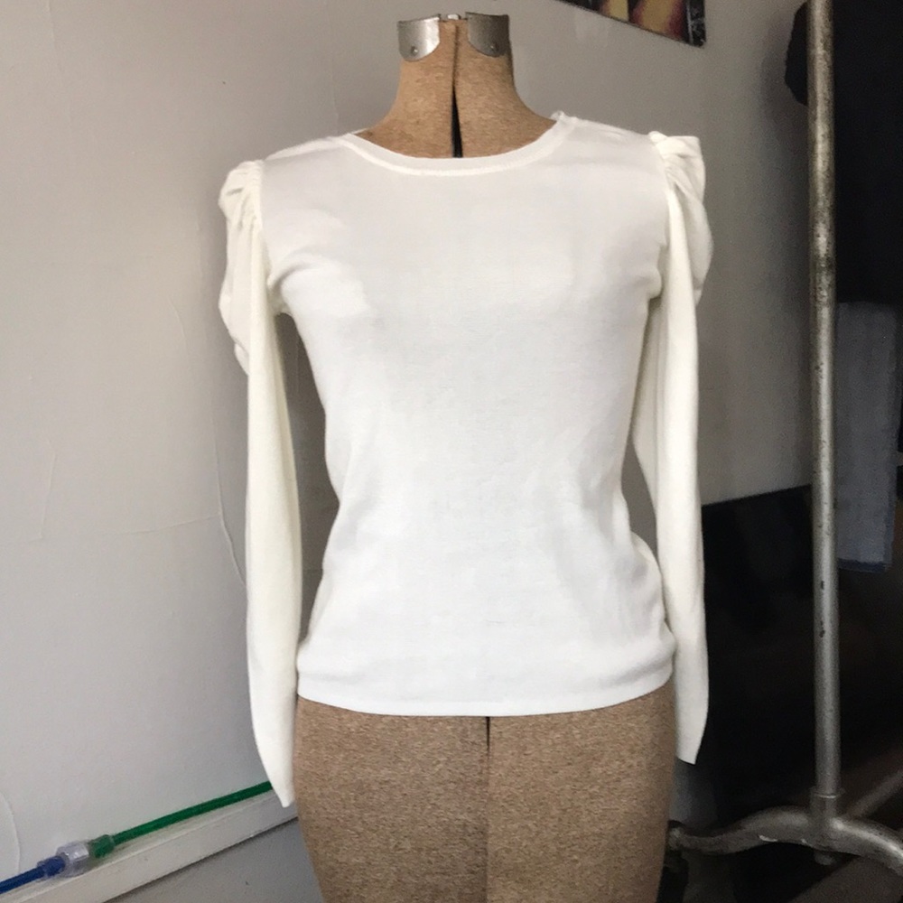 Catherine Malandrino  puff shoulder sweater size small